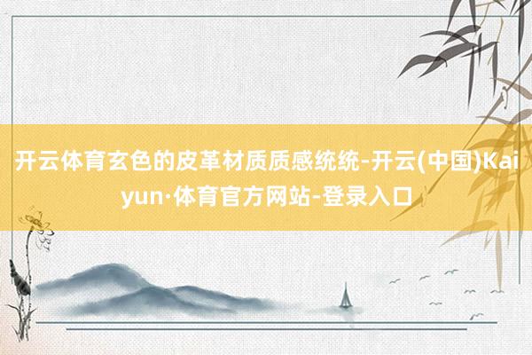 开云体育玄色的皮革材质质感统统-开云(中国)Kaiyun·体育官方网站-登录入口