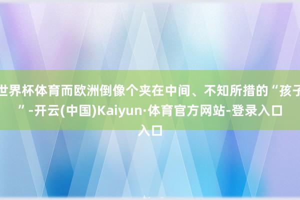 世界杯体育而欧洲倒像个夹在中间、不知所措的“孩子”-开云(中国)Kaiyun·体育官方网站-登录入口